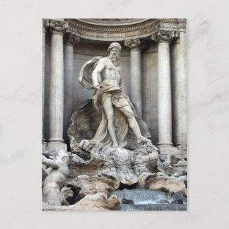trevi statue postcard