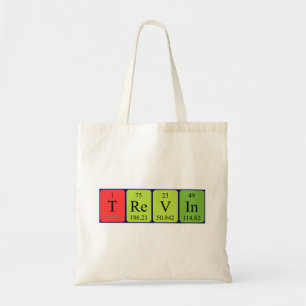 Trevin periodic table name tote bag
