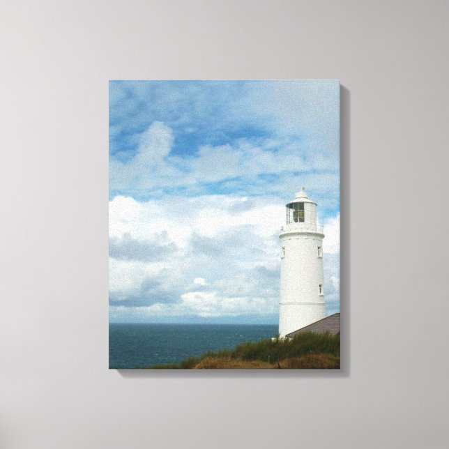 Trevose Head Lighthouse Cornwall England Canvas Print (Front)