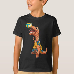 TRex Blocks Volleyball Funny Dinosaur Volleyball T-Shirt