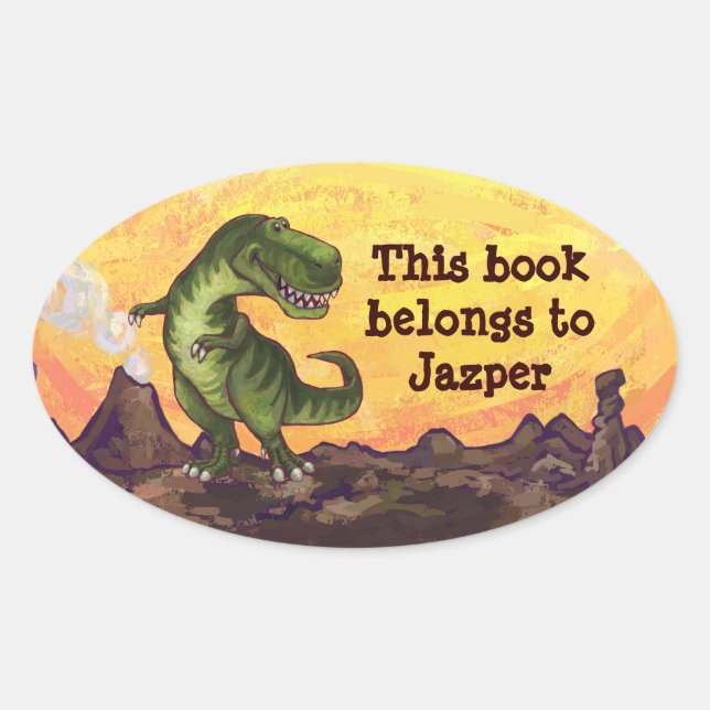 TRex Bookplate Stickers (Front)