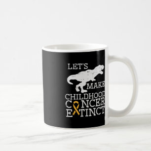 Trex Childhood Cancer Extinct Awareness Dinosaur B Coffee Mug
