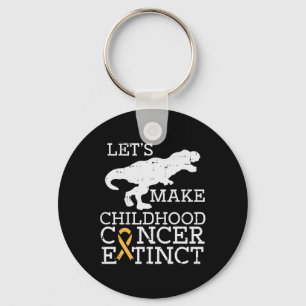 Trex Childhood Cancer Extinct Awareness Dinosaur B Key Ring