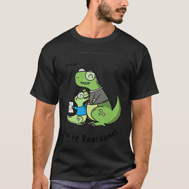 Trex Daddy Child Dinosaur Sentimental Gift for Dad T-Shirt (Front)