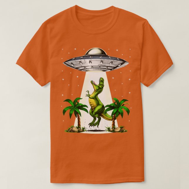TRex Dinosaur  Abduction T-Shirt (Design Front)