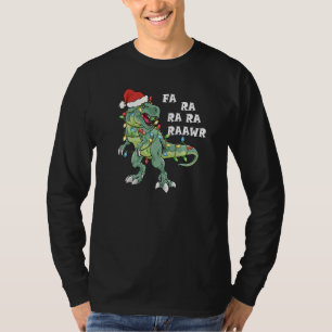 Trex Dinosaur Christmas Pajama, Fa Ra Rawr T Rex X T-Shirt