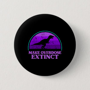 Trex Dinosaur Purple Make Overdose Extinct Awarene 6 Cm Round Badge