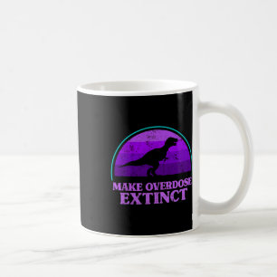 Trex Dinosaur Purple Make Overdose Extinct Awarene Coffee Mug