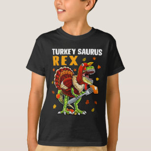 TRex Dinosaur Turkey Saurus Joke Funny Thanksgivin T-Shirt