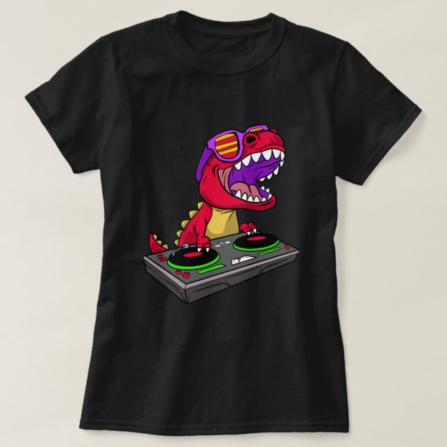 Trex Fossil Museum Exhibit Dinosaur T-Shirt (Design Front)