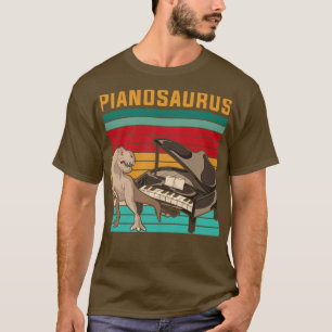 Trex Funny Pianosaurus Piano T-Shirt