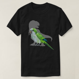 Trex Green Monk Parakeet Shirt,  Quaker Parrot , T-Shirt