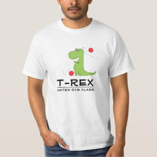 TRex Hates Gym Class Funny T Shirt