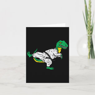 Trex Karate Taekwondo Black Belt Funny Dinosaur Ma Card