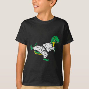Trex Karate Taekwondo Black Belt Funny Dinosaur Ma T-Shirt