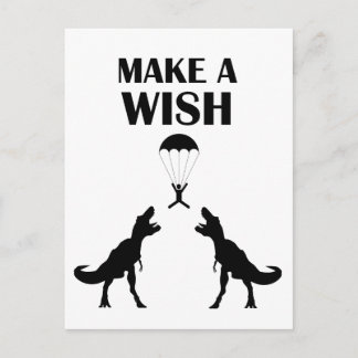 TRex Make a Wish Postcard