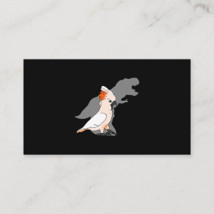 TRex Moluccan Cockatoo Shadow Dinosaur Bird Lover  Business Card