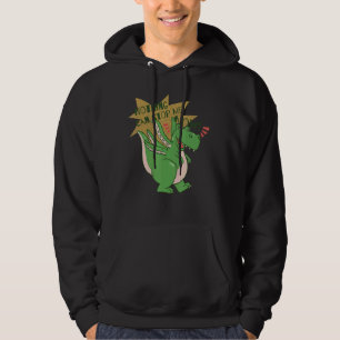 Trex Nothing Can Stop Me Dinosaurs Cool Fun Retro Hoodie