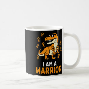 Trex Orange Ribbon Im A Warrior Leukaemia Awarenes Coffee Mug