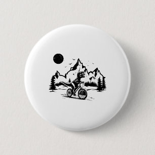 Trex Riding Bicycle Vintage Mountain Biking Dino T 6 Cm Round Badge