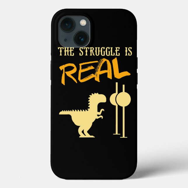 TRex Struggle is Real Dinosaur Funny for Kids Gym  Case-Mate iPhone Case (Back)