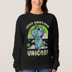 Trex Unicorn Inspired Ice Cream Cone Horn Related  Sweatshirt