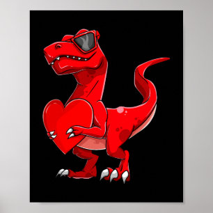 Trex Valentines Day Apparel Youth Toddler Boy Kid Poster