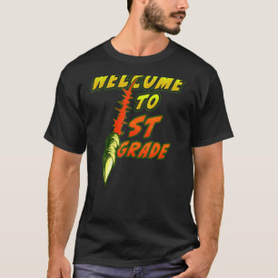 Trex Welcome To First Grade Claw Scratch Graphic T-Shirt
