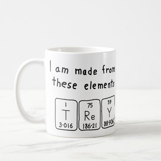 Trey periodic table name mug (Left)