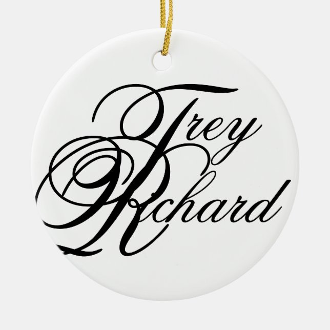 Trey Richard Ceramic Tree Decoration (Front)