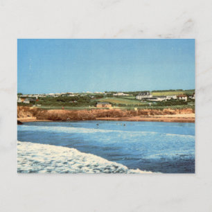 Treyarnon Beach Cornwall Vintage Coast Postcard