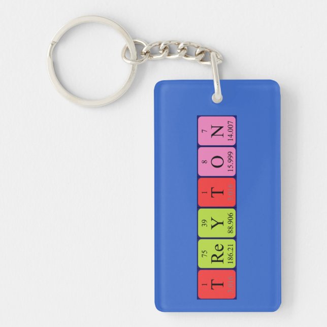 Treyton periodic table name keyring (Front)