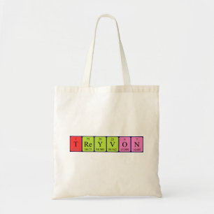 Treyvon periodic table name tote bag