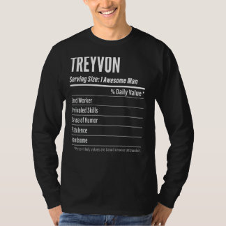 Treyvon Serving Size Nutrition Label Calories T-Shirt