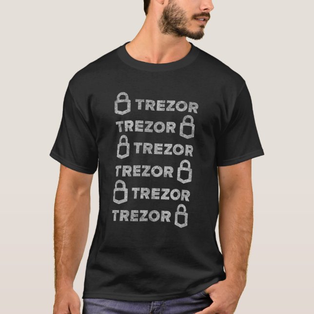 Trezor Secure Hardware Wallet - Pulsechain Bitcoin T-Shirt (Front)
