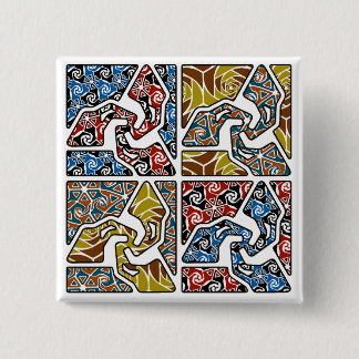 Tri-Arrows With Trippy Back Grounds 15 Cm Square Badge