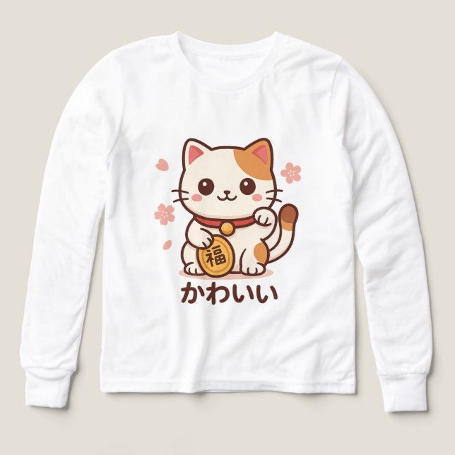 Tri-blend Bella+C Long Manga Children's T-Shirt (Design Front)