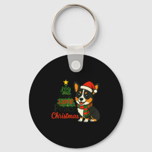 Tri Color Corgi Costume Pjs Joy Hope Love Peace Ch Key Ring