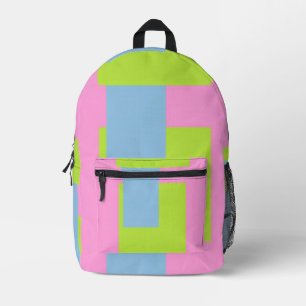 Tri Color Printed Backpack