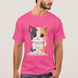 Tri colour cat girl T-Shirt