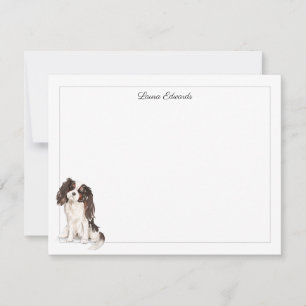 Tri Colour Cavalier King Charles Spaniel Border Card