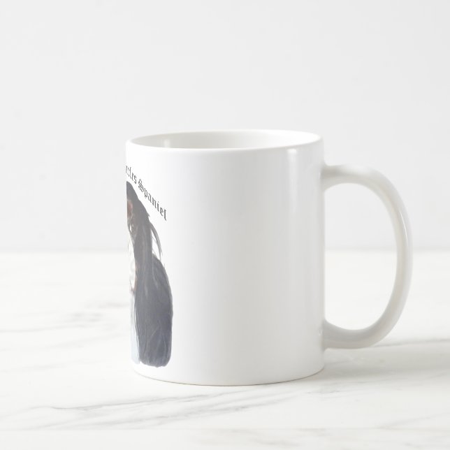 Tri Colour Cavalier King Charles Spaniel Coffee Mug (Right)
