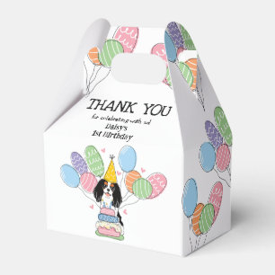 Tri Colour Cavalier King Charles Spaniel Thank You Favour Box