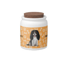 Tri-Colour Cavalier King Charles Spaniel Treat Jar
