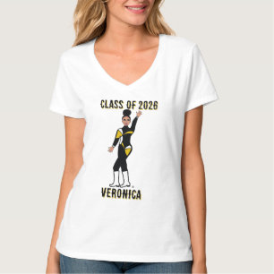 Tri-Colour Dancer Black White Silver #2 T-Shirt