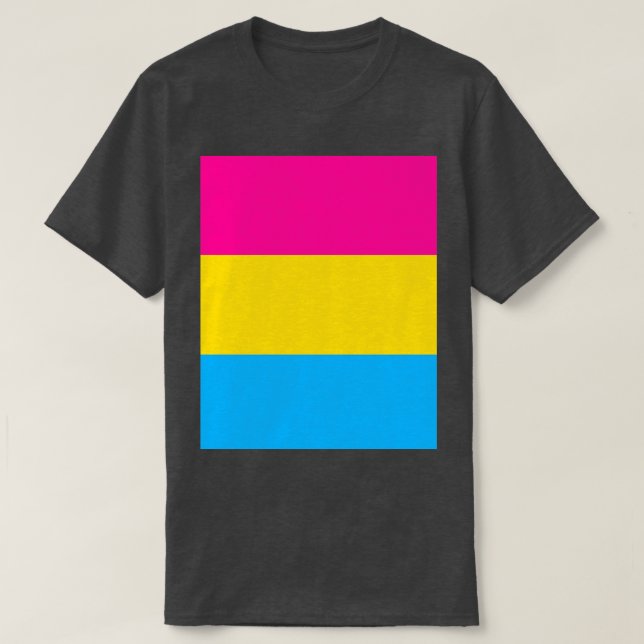 Tri Colour Design Pink Yellow Blue Graphic T-Shirt (Design Front)
