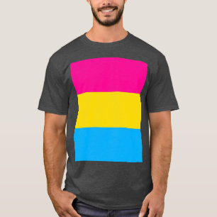 Tri Colour Design Pink Yellow Blue Graphic T-Shirt