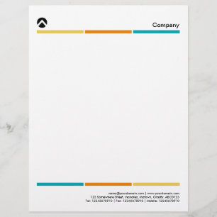 Tri-Colour Lines 02 Custom Letterhead