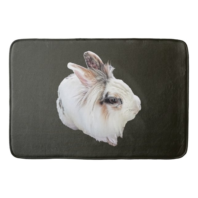 Tri-Colour Lionhead Rabbit Bath Mat (Front)