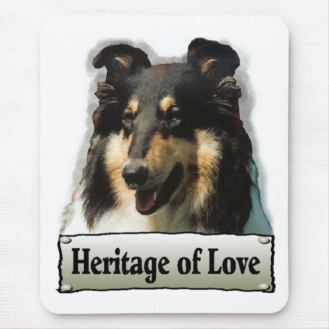 Tri Colour Rough Collie Gifts Mouse Pad (Front)